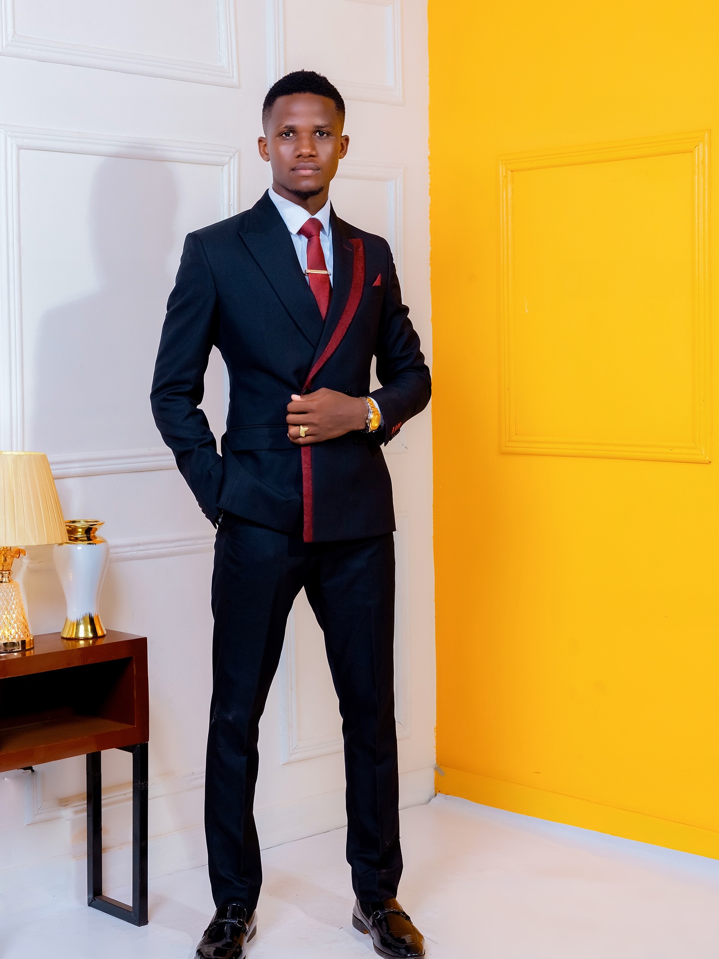 Bespoke menswear from The Looks Bespoke archive, Kampala (archive look 1)