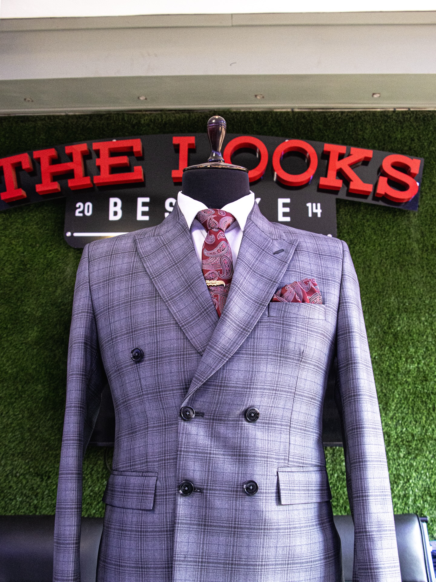 Made-to-measure jacket in The Looks Bespoke Nsambya showroom (showroom look 13)