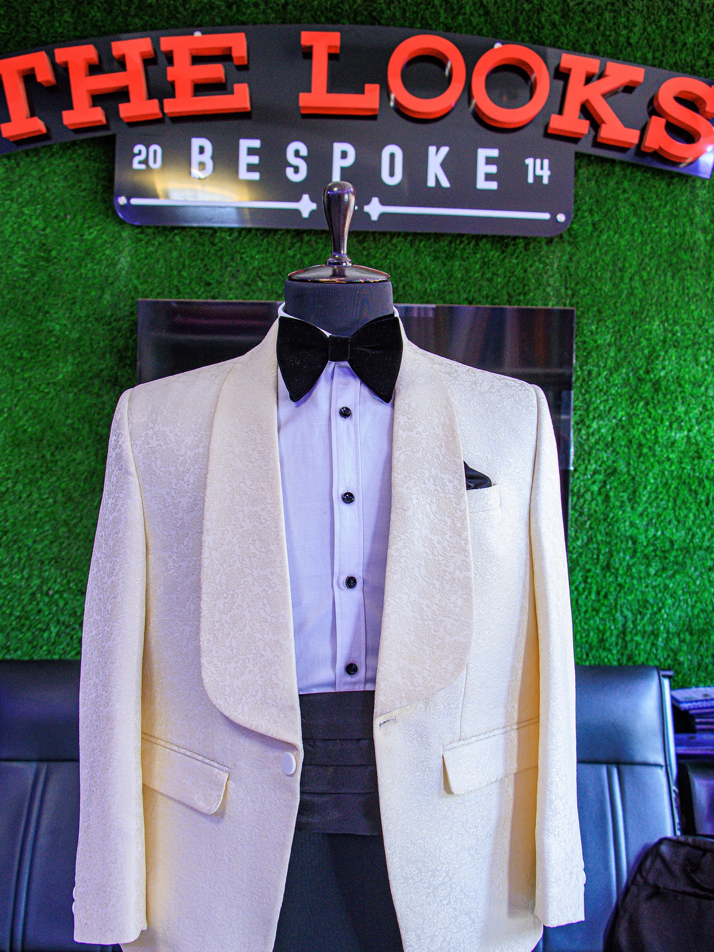 Tailored menswear showroom piece, The Looks Bespoke (showroom look 15)