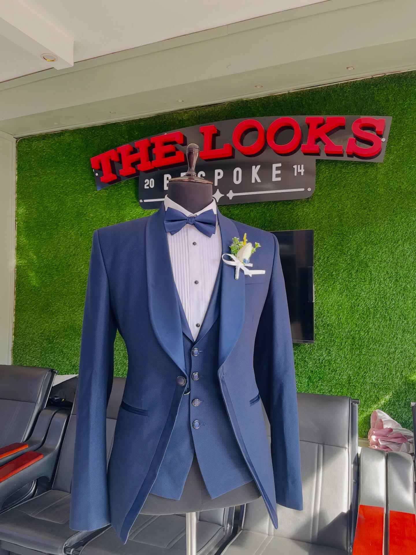 Made-to-measure jacket in The Looks Bespoke Nsambya showroom (showroom look 28)