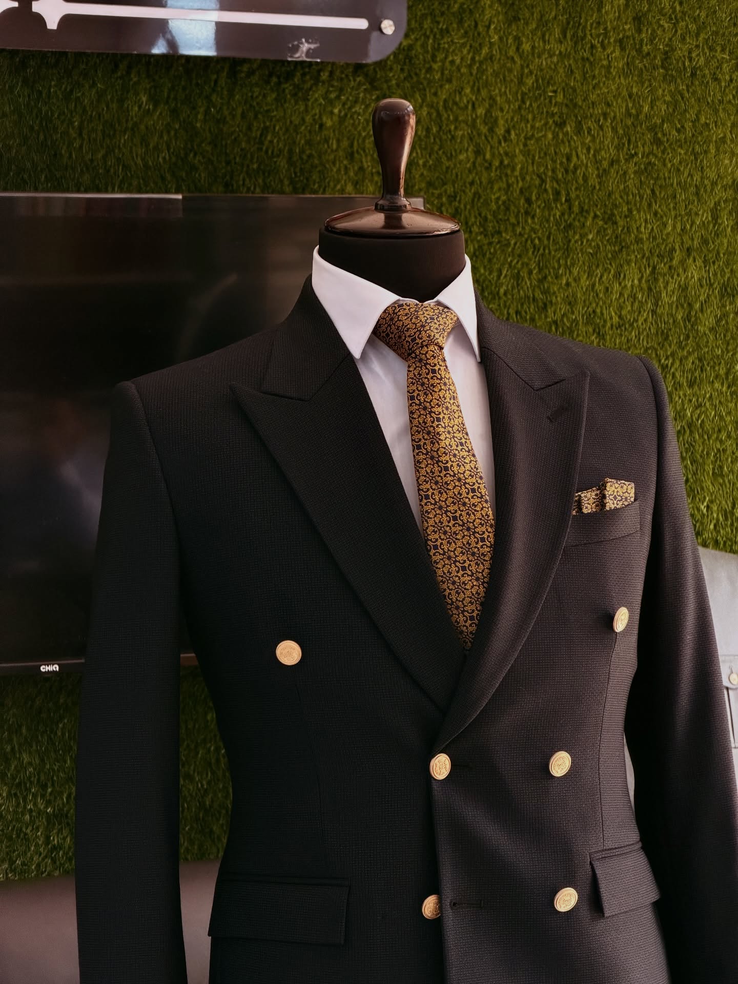 Made-to-measure jacket in The Looks Bespoke Nsambya showroom (showroom look 43)