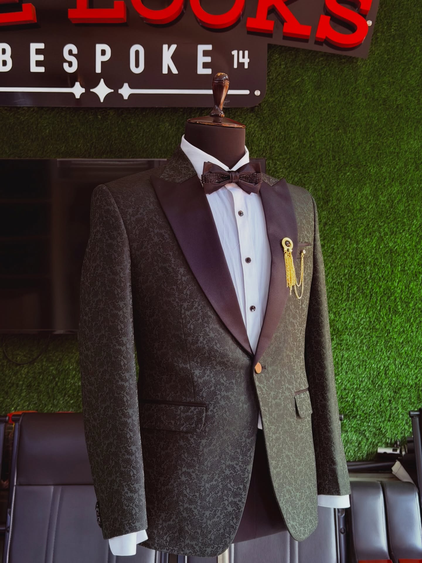 Tailored menswear showroom piece, The Looks Bespoke (showroom look 50)