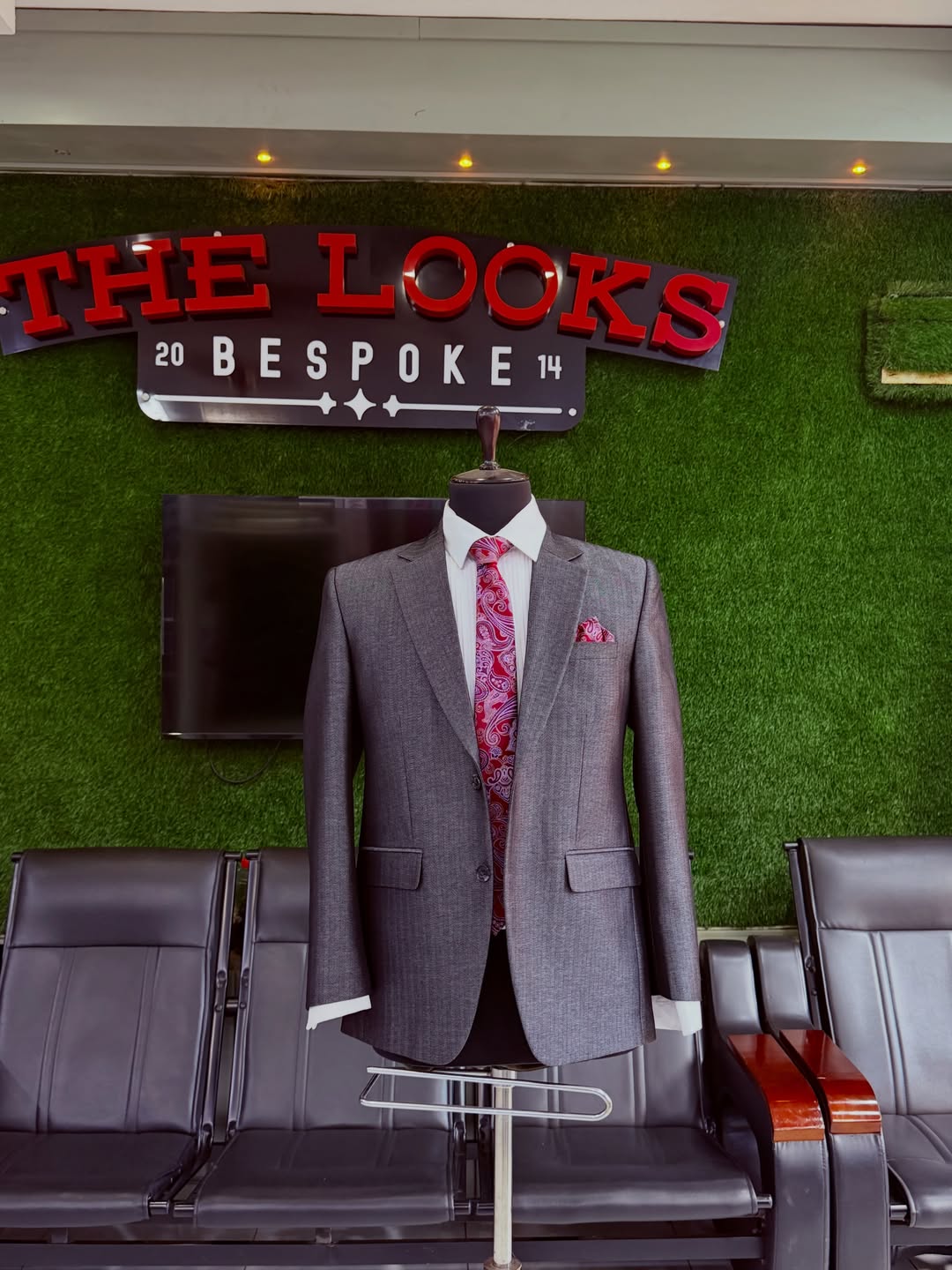 Made-to-measure jacket in The Looks Bespoke Nsambya showroom (showroom look 58)