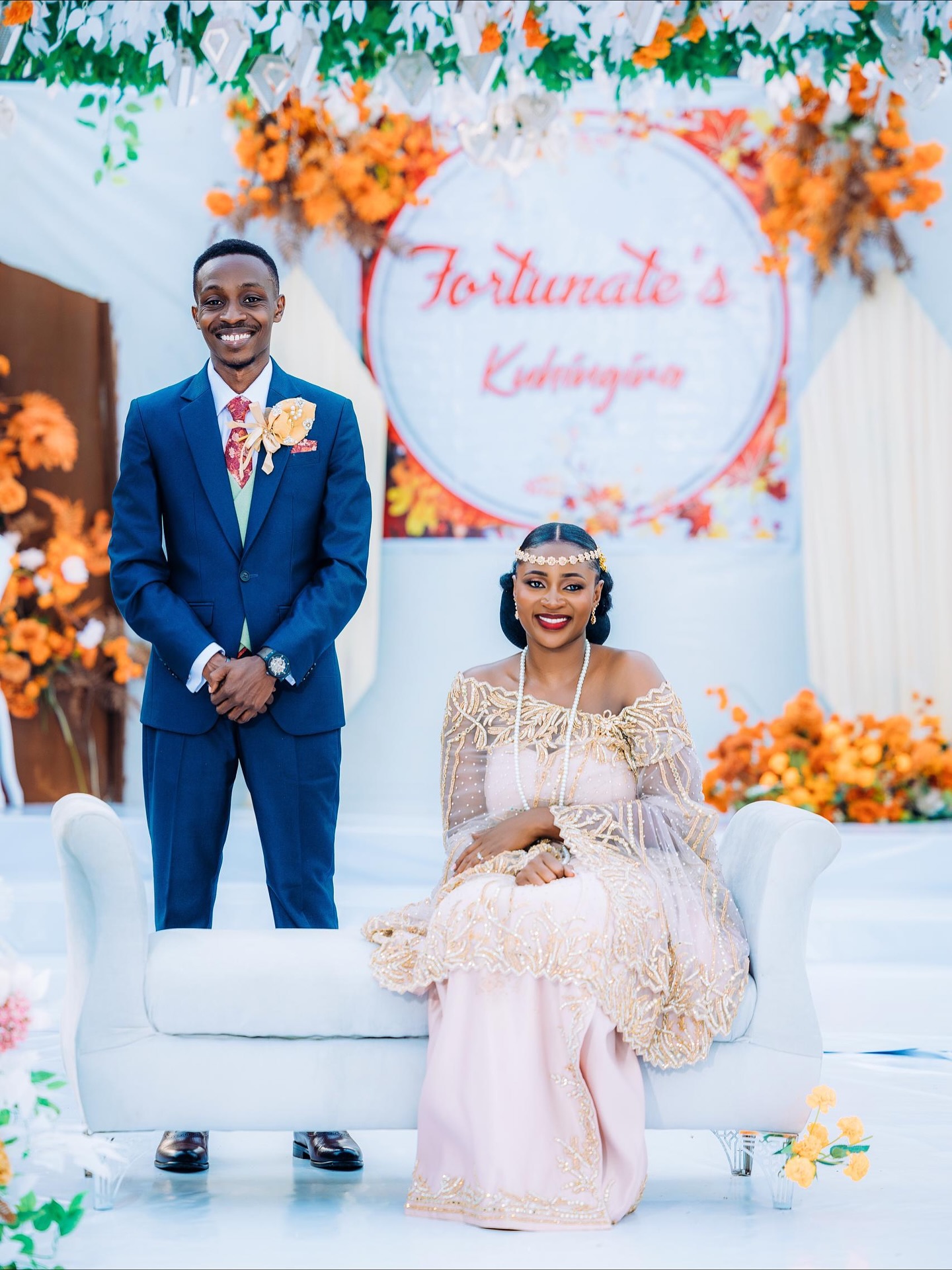 Kwanjula introduction ceremony outfit by The Looks Bespoke (traditional look 6)