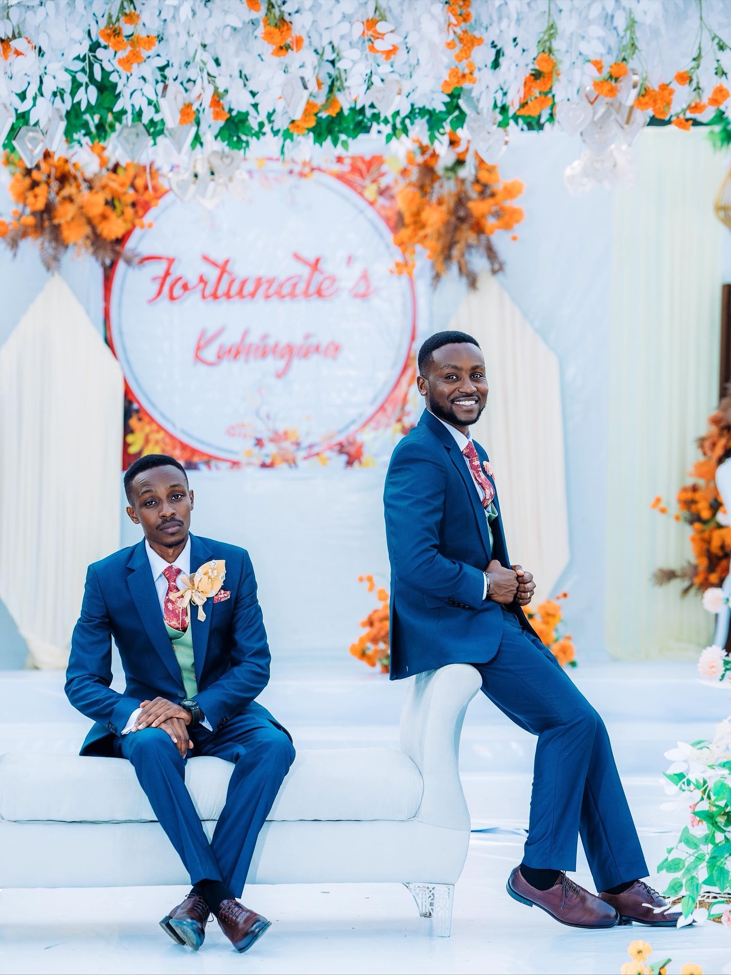 Traditional kanzu and tailored jacket for a Ugandan ceremony (traditional look 7)