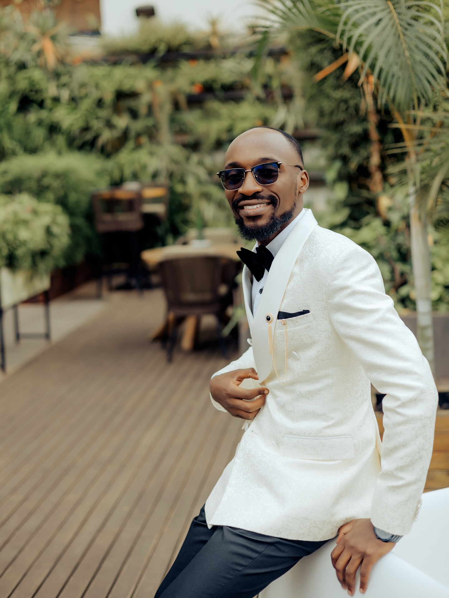 Custom wedding tuxedo tailored in Uganda (weddings look 45)