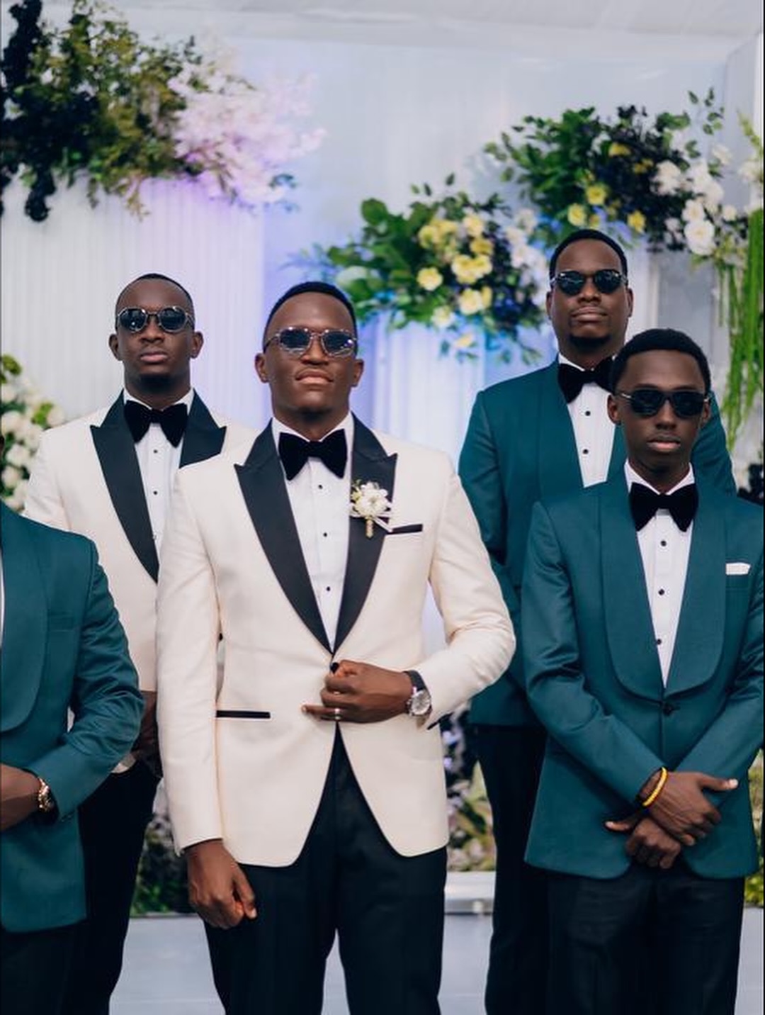 Coordinated groomsmen suits by The Looks Bespoke (weddings look 50)