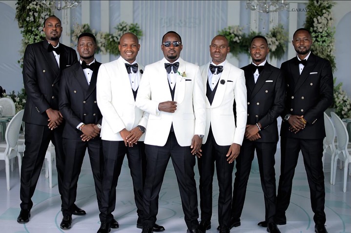 Custom wedding tuxedo tailored in Uganda (weddings look 57)