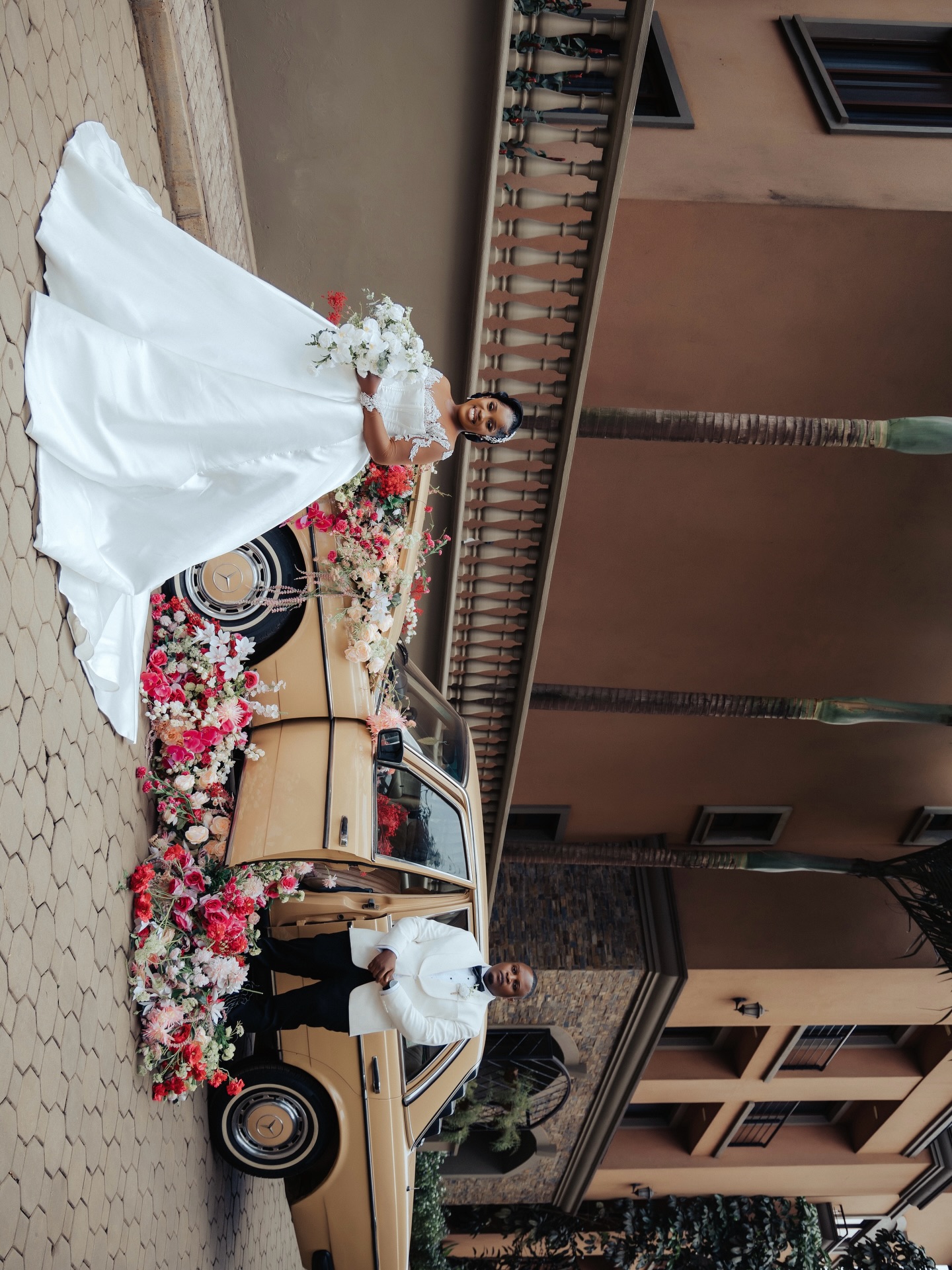 Wedding-day suit hand-finished in Nsambya (weddings look 72)